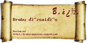 Brebu Ézsaiás névjegykártya